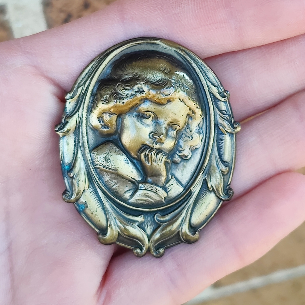 Antique Henryk Winograd Small Child Brooch - Picture 4 of 6